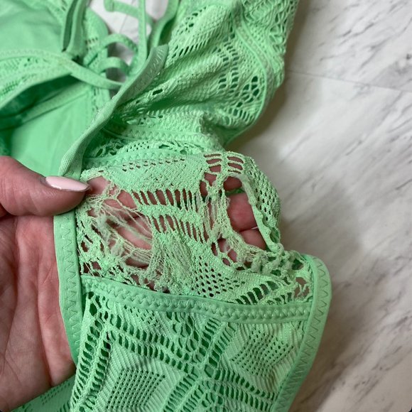 New! Becca Color Play Crochet One Piece Swimsuit - Picture 6 of 12